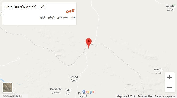 روستای گاچن بر روی نقشه