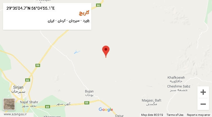روستای گاریچ بر روی نقشه
