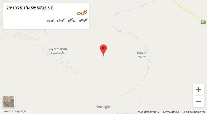 روستای گارین بر روی نقشه