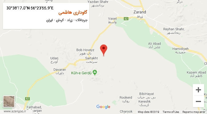 روستای گاوداری هاشمی بر روی نقشه