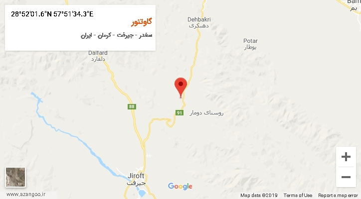 روستای گاوتنور بر روی نقشه