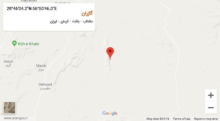 روستای گازران بر روی نقشه