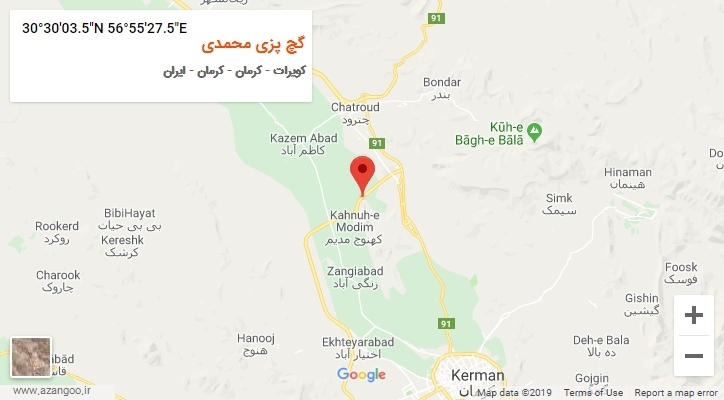 روستای گچ پزی محمدی بر روی نقشه