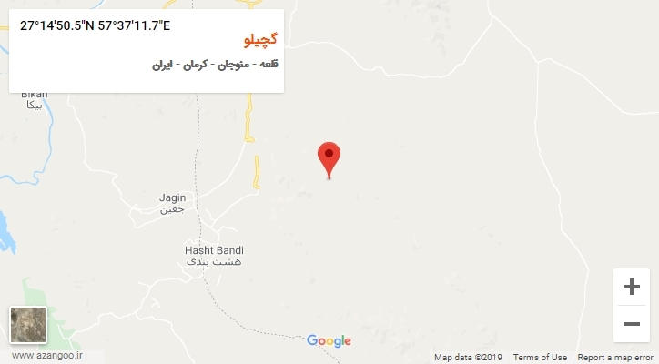 روستای گچیلو بر روی نقشه