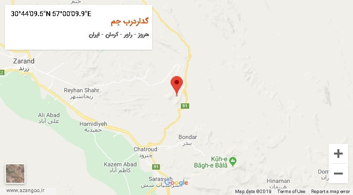 روستای گداردرب جم بر روی نقشه