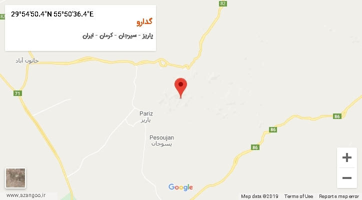 روستای گدارو بر روی نقشه