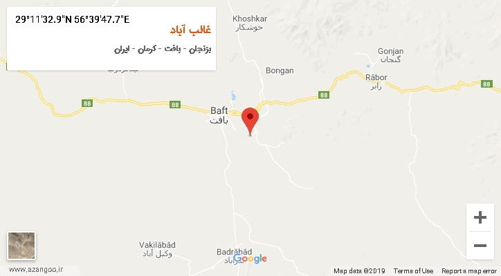 روستای غالب آباد بر روی نقشه