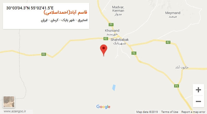 روستای قاسم آباد(احمداسلامی) بر روی نقشه