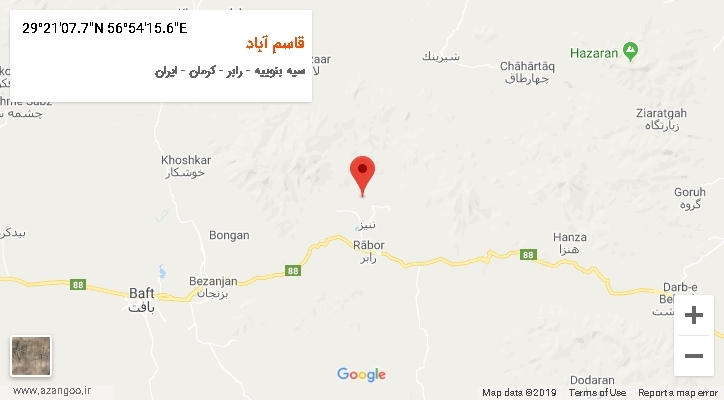 روستای قاسم آباد بر روی نقشه