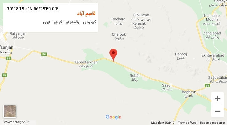 روستای قاسم آباد بر روی نقشه