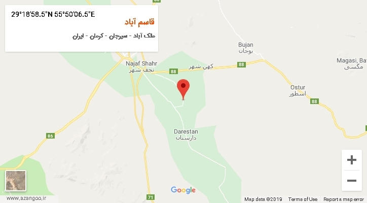 روستای قاسم آباد بر روی نقشه