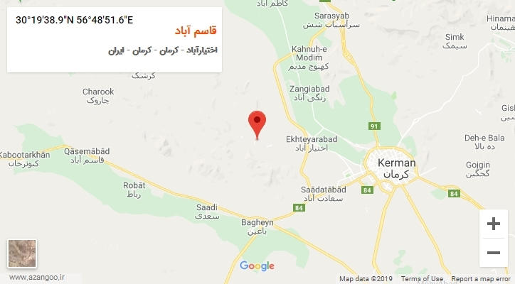 روستای قاسم آباد بر روی نقشه
