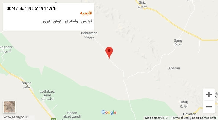 روستای قایمیه بر روی نقشه