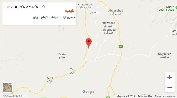روستای قایمیه بر روی نقشه