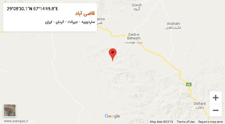 روستای قاضی آباد بر روی نقشه