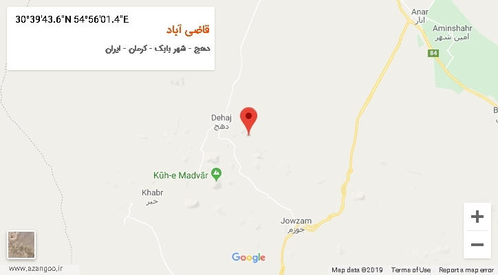 روستای قاضی آباد بر روی نقشه