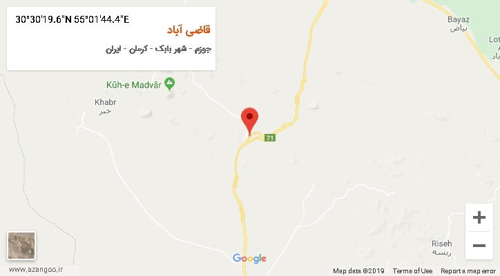 روستای قاضی آباد بر روی نقشه