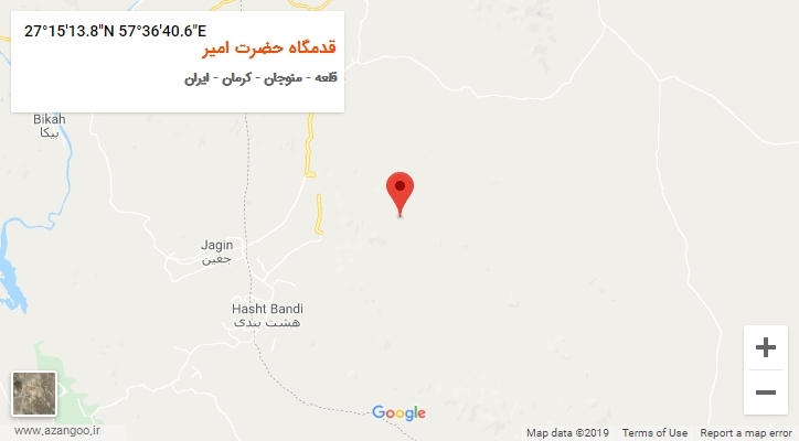 روستای قدمگاه حضرت امیر بر روی نقشه