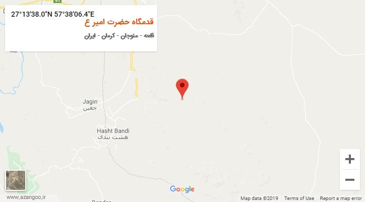 روستای قدمگاه حضرت امیر ع بر روی نقشه