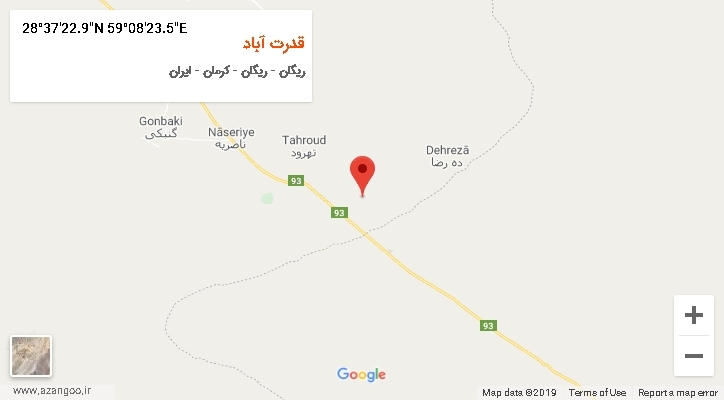 روستای قدرت آباد بر روی نقشه