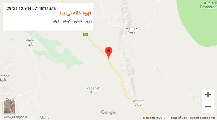 روستای قهوه خانه نی بید بر روی نقشه