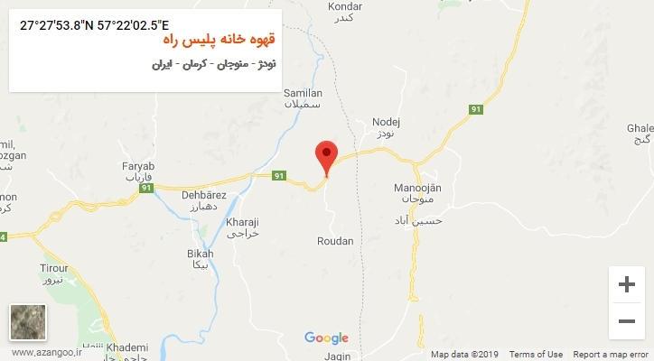 روستای قهوه خانه پلیس راه بر روی نقشه