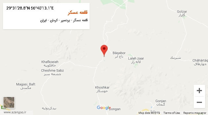 روستای قلعه عسکر بر روی نقشه