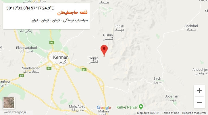 روستای قلعه حاجعلیخان بر روی نقشه