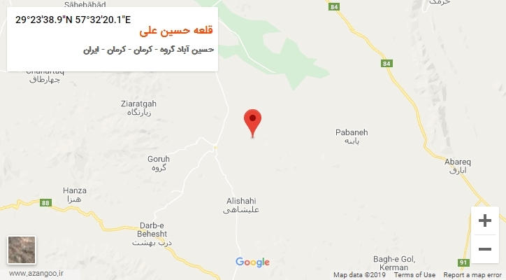 روستای قلعه حسین علی بر روی نقشه