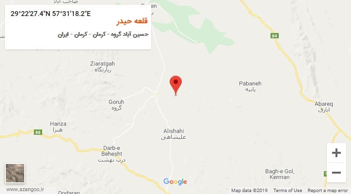 روستای قلعه حیدر بر روی نقشه