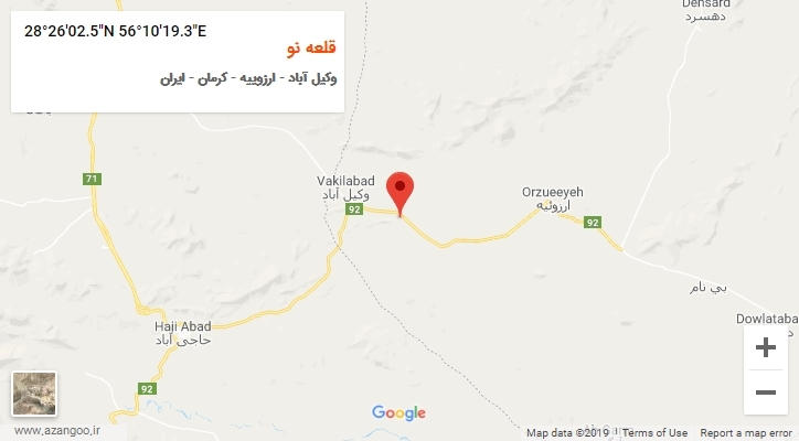روستای قلعه نو بر روی نقشه