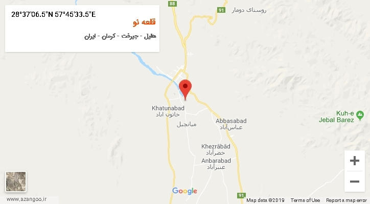 روستای قلعه نو بر روی نقشه