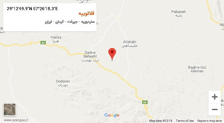 روستای قلاتوییه بر روی نقشه