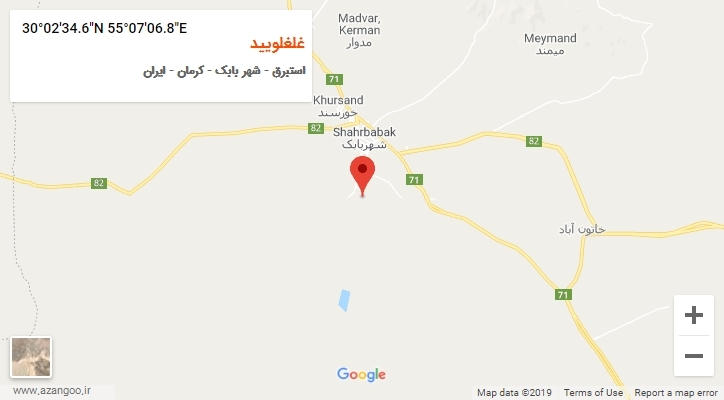 روستای غلغلویید بر روی نقشه