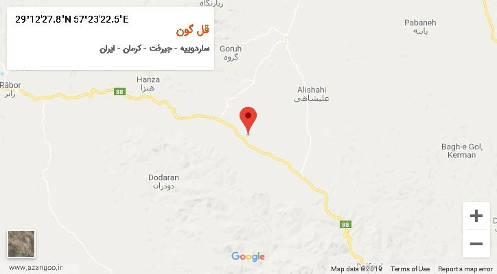 روستای قل گون بر روی نقشه