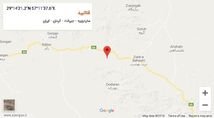 روستای قناتبید بر روی نقشه