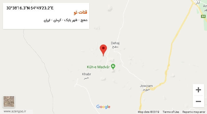 روستای قنات نو بر روی نقشه