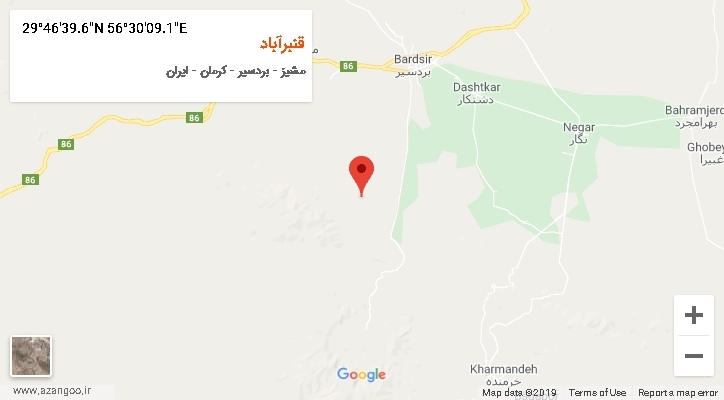 روستای قنبرآباد بر روی نقشه