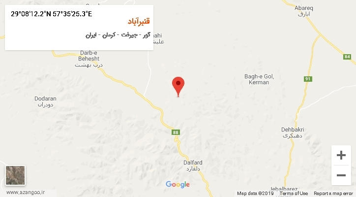 روستای قنبرآباد بر روی نقشه