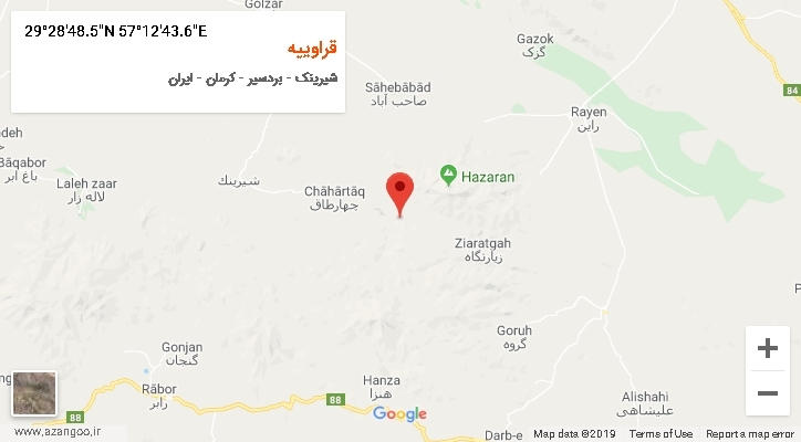 روستای قراوییه بر روی نقشه