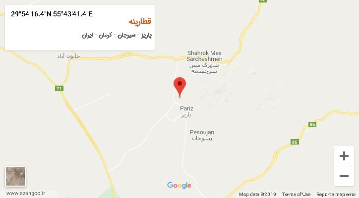 روستای قطاربنه بر روی نقشه