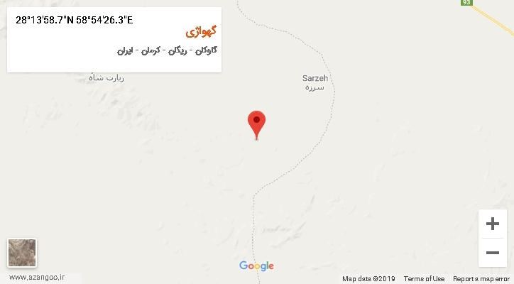 روستای گهواژی بر روی نقشه
