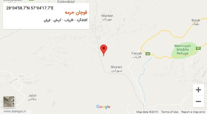 روستای قوچان حرمه بر روی نقشه