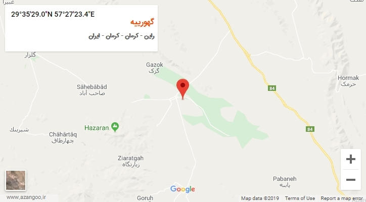 روستای گهورییه بر روی نقشه