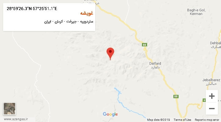 روستای غویشه بر روی نقشه
