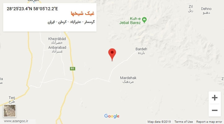 روستای غیک شیخها بر روی نقشه