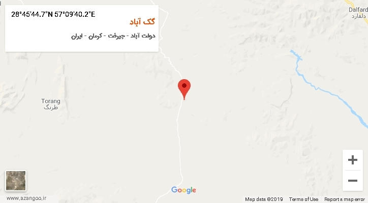 روستای گک آباد بر روی نقشه