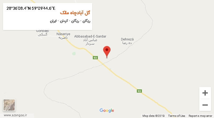 روستای گل آبادچاه ملک بر روی نقشه