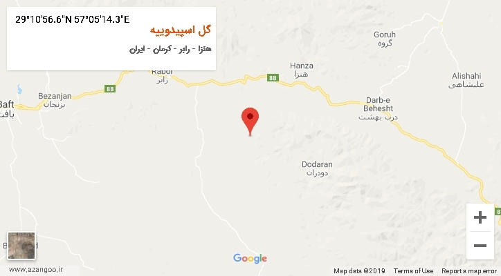 روستای گل اسپیدوییه بر روی نقشه