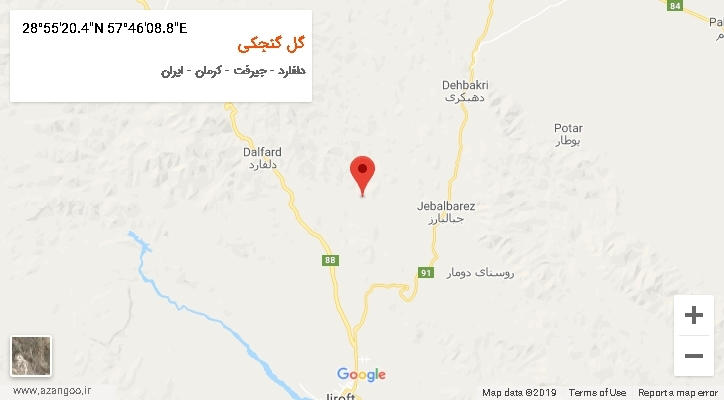 روستای گل گنجکی بر روی نقشه